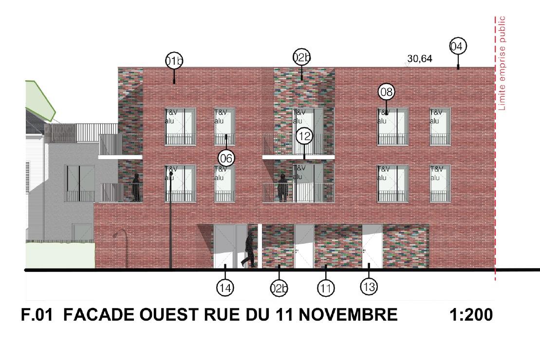 Visuel facade mars 2025 vue batc vue rue 11 nov